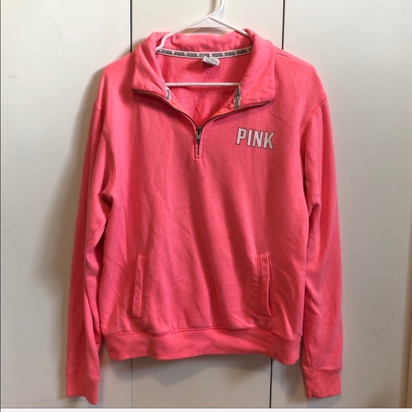PINK Victoria's Secret Tops - PINK Quarter Zip Sweatshirt / Pullover